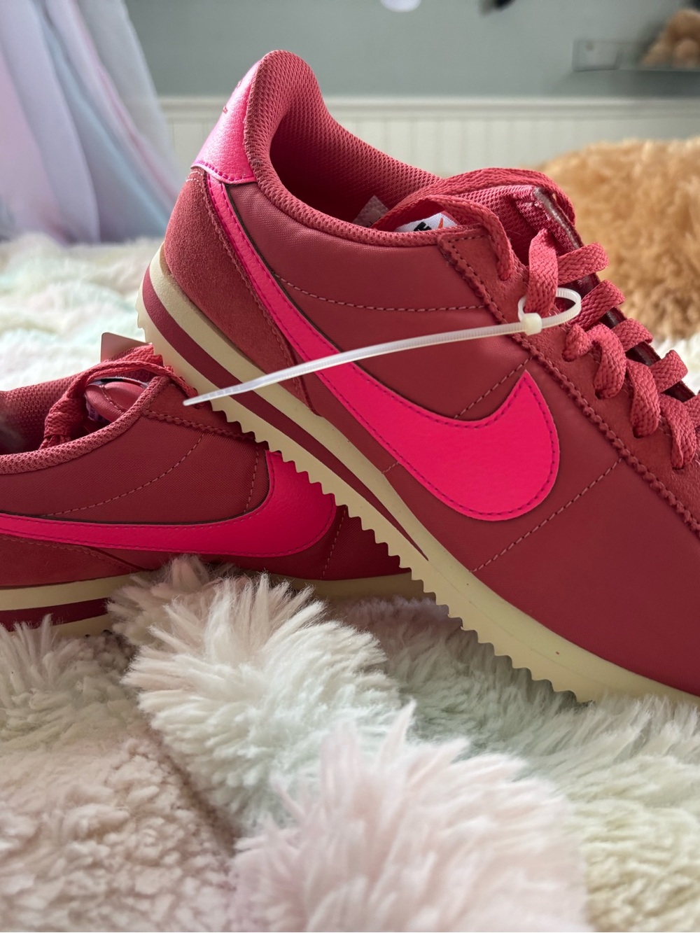 Nike Cortez Textile Adobe Hyper Pink Alabaster Sneakers 7.5